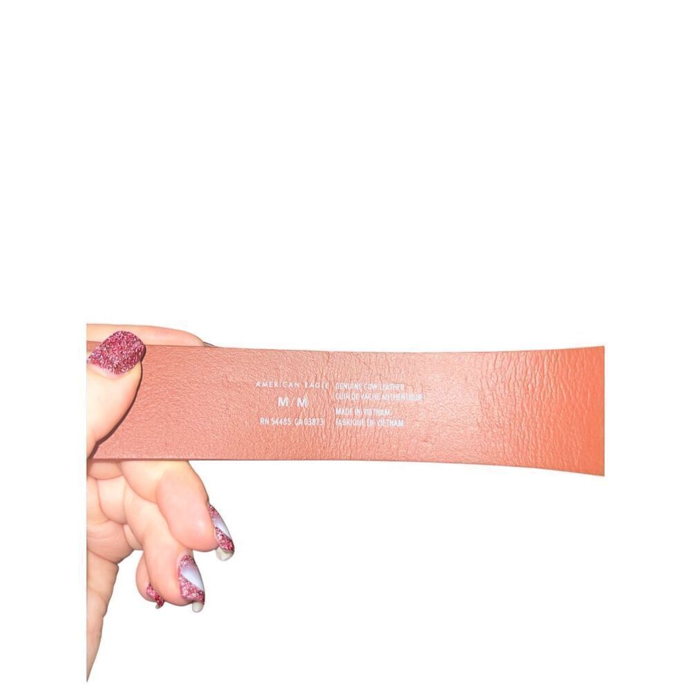 ✨AMERICAN EAGLE WOMEN BROWN HIGH-WAISTED LEATHER SZ MEDIUM BELT✨ - Picture 7 of 7